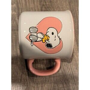 Peanuts Snoopy Woodstock BFF Pink Heart Coffee Mug Gibson Homewares Large